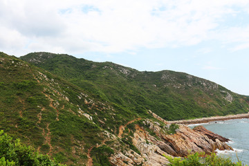 海边山脉岩石