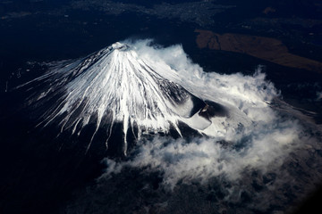 鸟瞰富士山