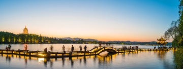 杭州西湖夜景大画幅高清