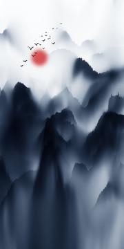 水墨山水畫