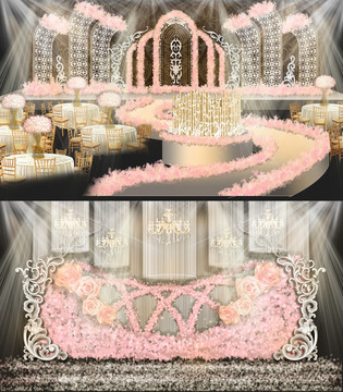 粉金色婚禮粉色婚禮金色婚禮