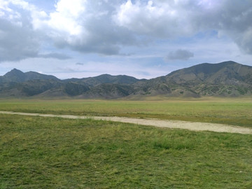 新疆赛里木湖草原游牧风情区风光