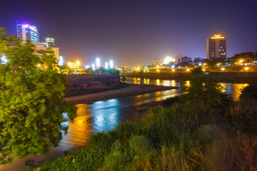 中国河口口岸夜景