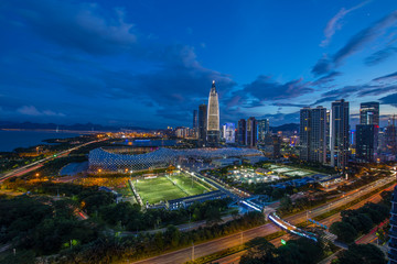 深圳湾体育中心夜景