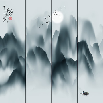 水墨山水畫8