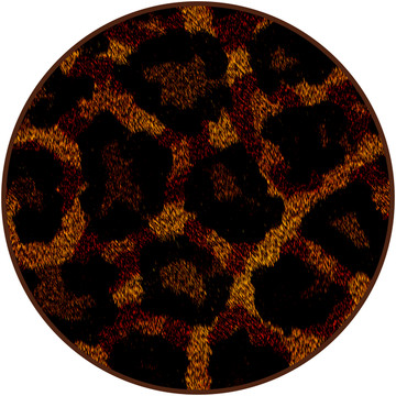 豹纹地毯圆形地毯
