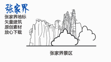 張家界地標(biāo)張家界景區(qū)