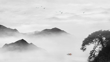 水墨山水畫(huà)