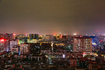 武汉夜景龟山电视塔