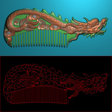 十二生肖之龍梳子