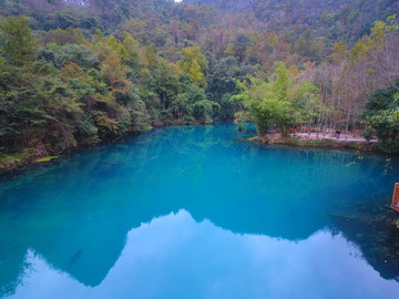 航拍荔波小七孔景区