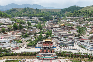 青海湟中塔尔寺全景