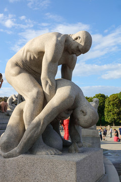 维尔兰雕塑公园花岗岩人物雕像