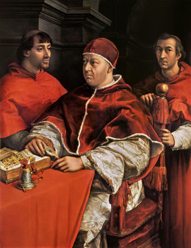 拉斐尔教皇利奥十世与两位红衣主教