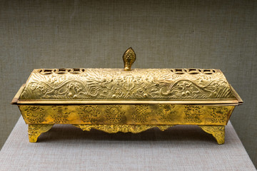铜熏香盒