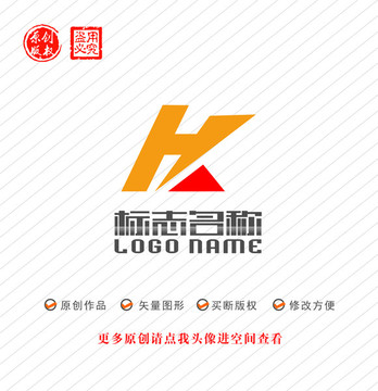 HK字母KH标志