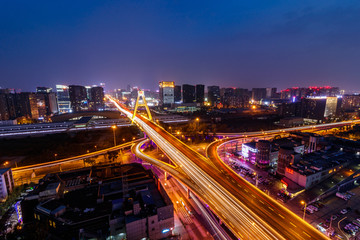 成都天府立交夜景