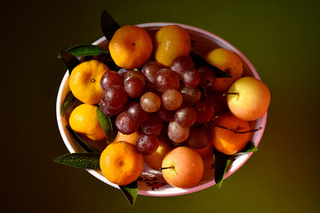 葡萄桔子梨子摄影