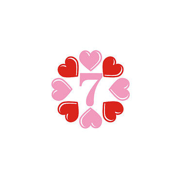 數(shù)字7愛心