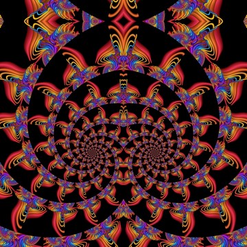 立體螺旋分形圖案