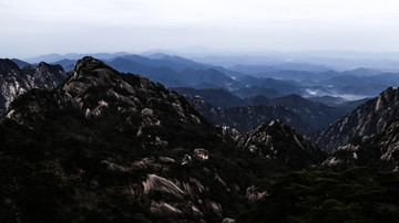 水墨黄山风光