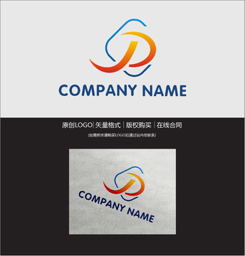 JP字母logo設計