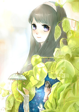 花朵女