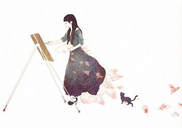 畫(huà)畫(huà)的女孩