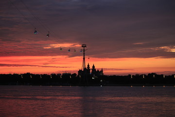 松花江夕阳