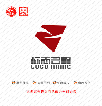 Z字母Y標志科技logo