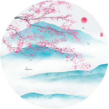 水墨山水畫