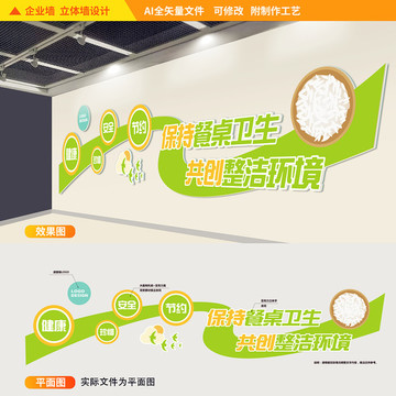 餐廳文化墻食堂文化墻