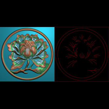 精雕圓花