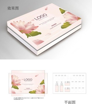 荷花清新套盒包裝設(shè)計
