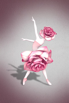 3d浮雕立体芭蕾舞者艺术装饰画