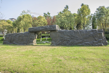 古代战场雕塑