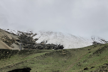 西藏蓝天白云雪山冰川自然风光