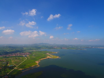 航拍北方山水风光