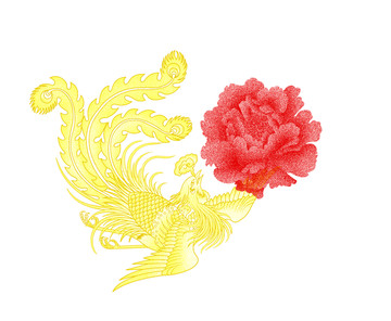 鳳穿牡丹