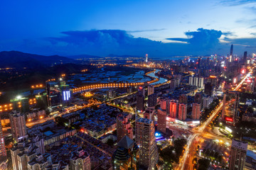 深圳蔡屋围商业圈夜景