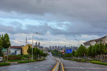 花山南麓联通路街景