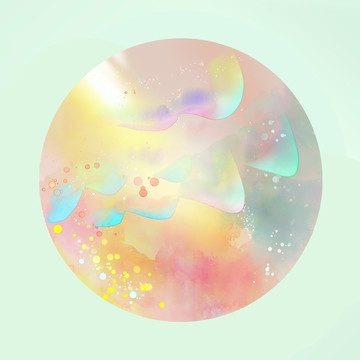 原創(chuàng)插畫極光星空背景風(fēng)景畫