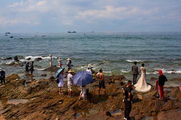 海边拍婚纱