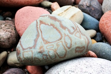 花纹图案的鹅卵石
