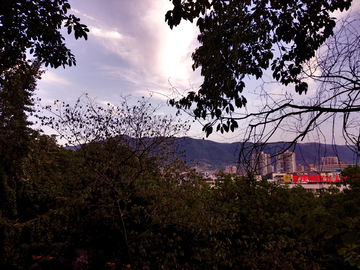 重庆北碚城市暮色风景