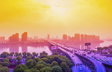 衡阳湘江大桥全景