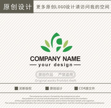 F字母农业科技生态农业logo