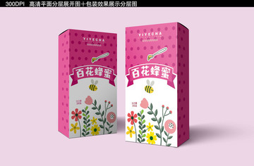 百花蜂蜜包装设计