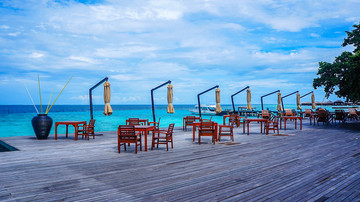 马尔代夫海边餐厅