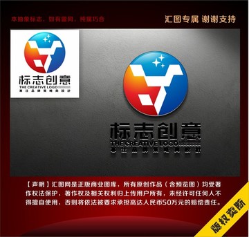 科技Y字母logo